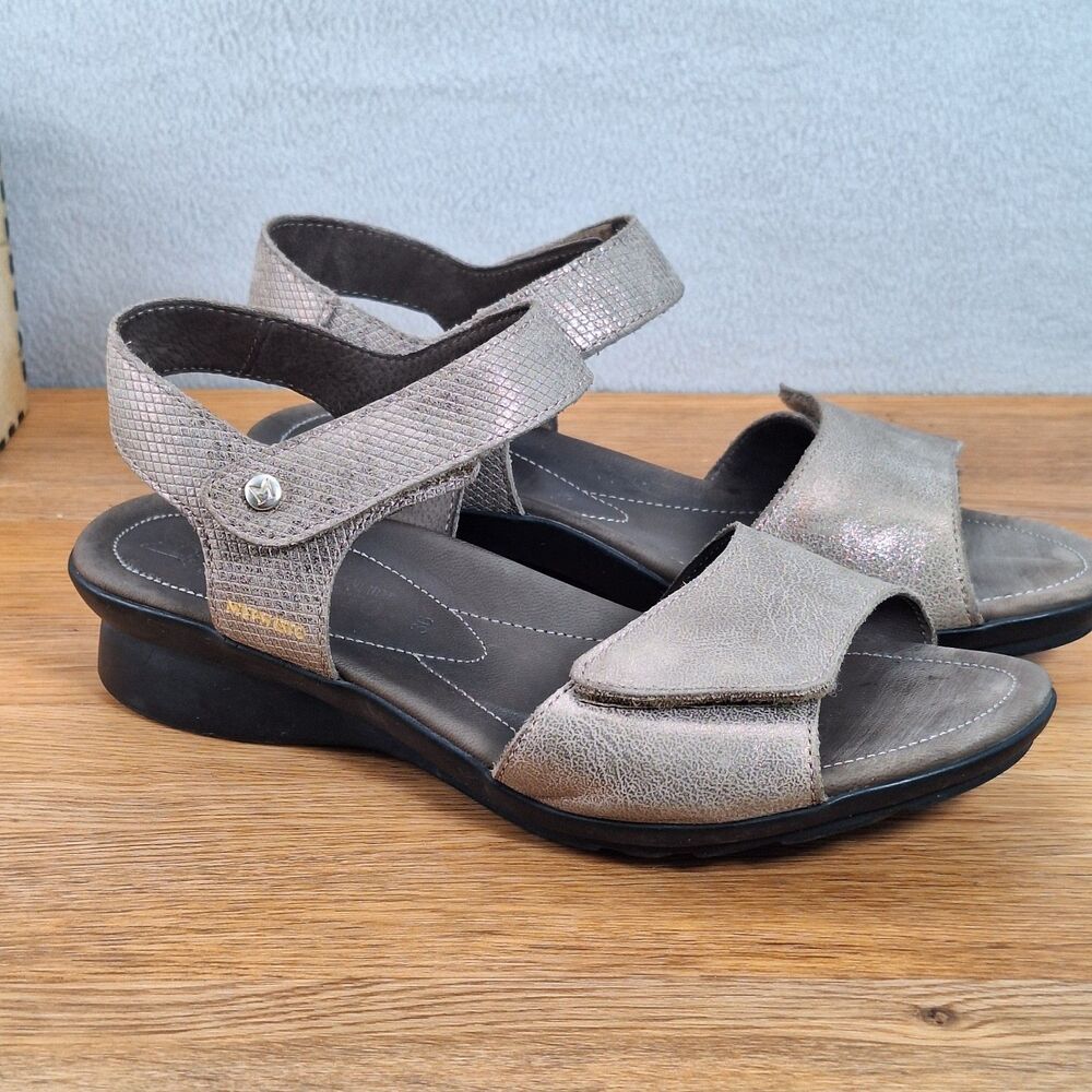 Mephisto Pattie Slingback Sandals Women's US 6 EU 36 Camel Leather Wedge Tan